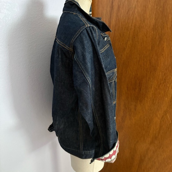 LEVIS x ORIGINAL FAKE sz S 38 Blue Denim Jacket Jeans XX Print Chomper Kaws - Picture 8 of 14